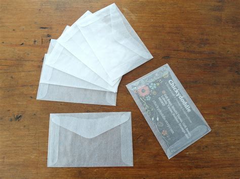 clear business card envelopes